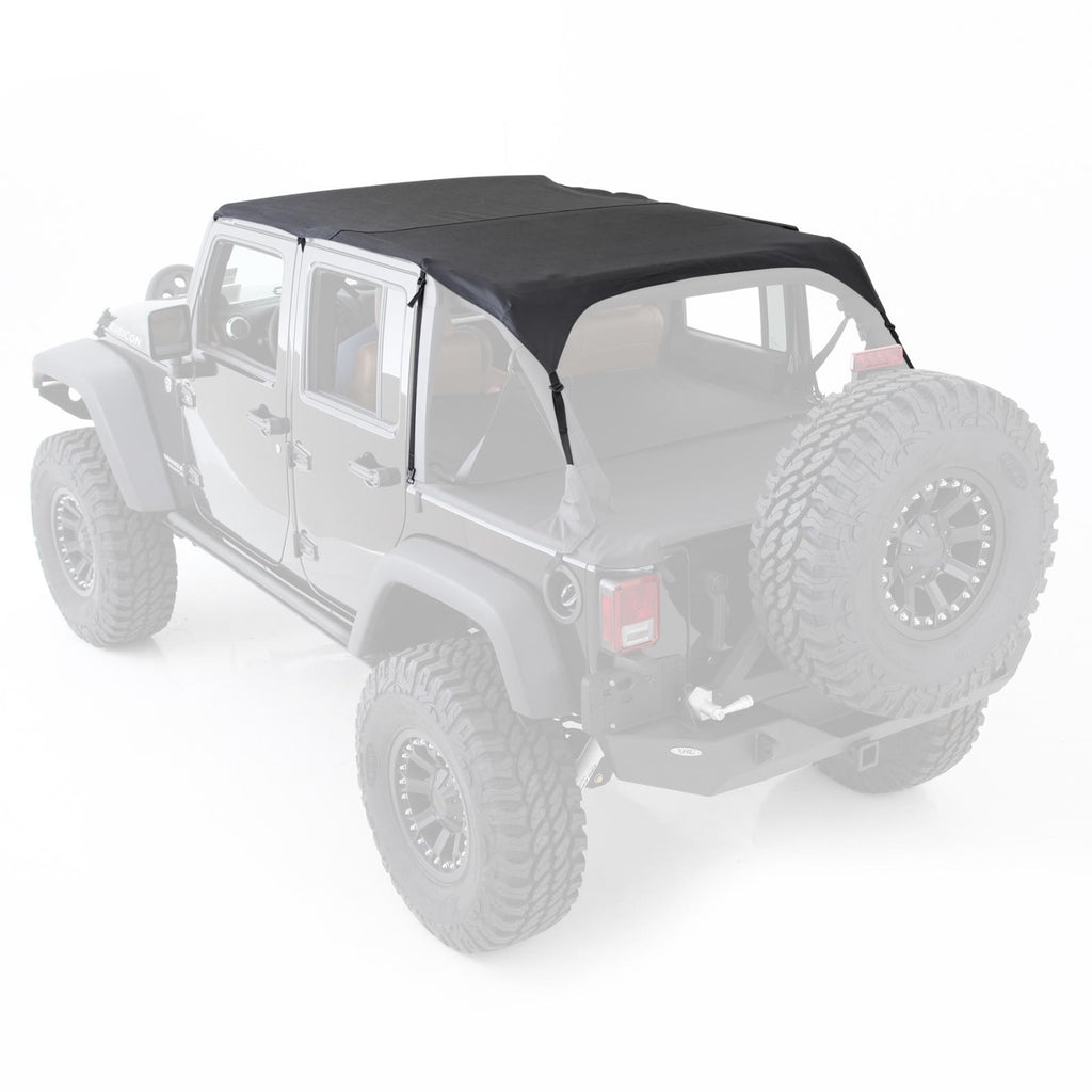 Extended Soft Top 10-18 Wrangler JK 4 DR Black Diamond Smittybilt