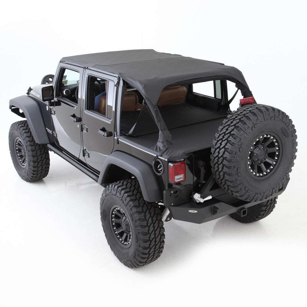 Extended Soft Top 10-18 Wrangler JK 4 DR Black Diamond Smittybilt