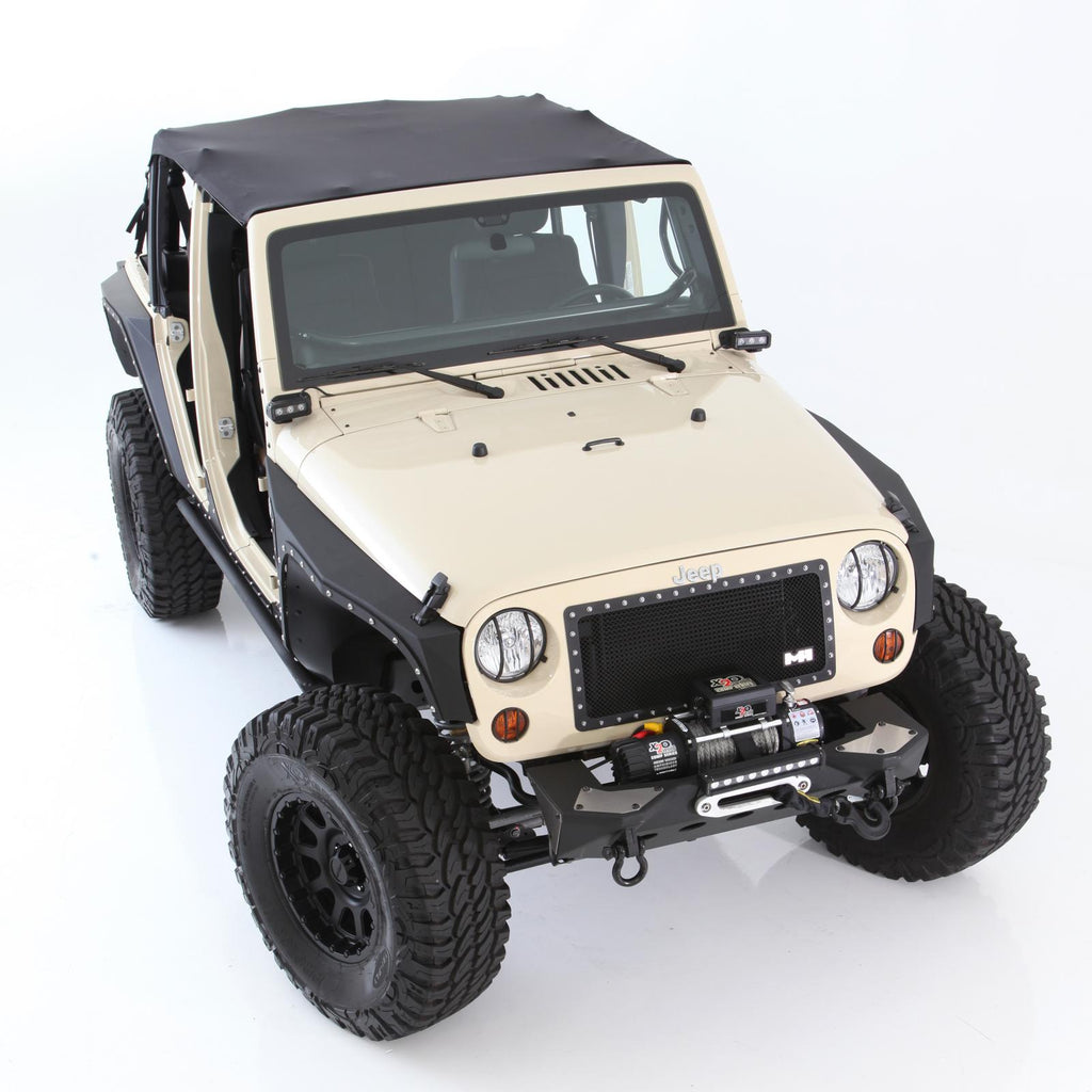 Extended Soft Top 10-18 Wrangler JK 4 DR Black Diamond Smittybilt