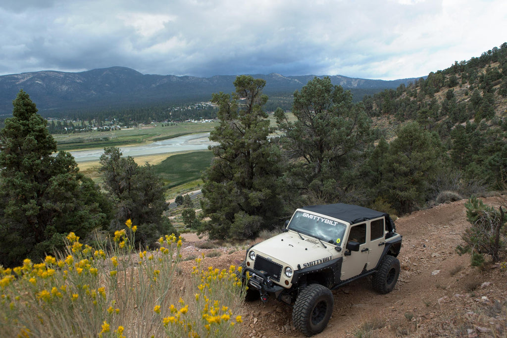 Extended Soft Top 10-18 Wrangler JK 4 DR Black Diamond Smittybilt