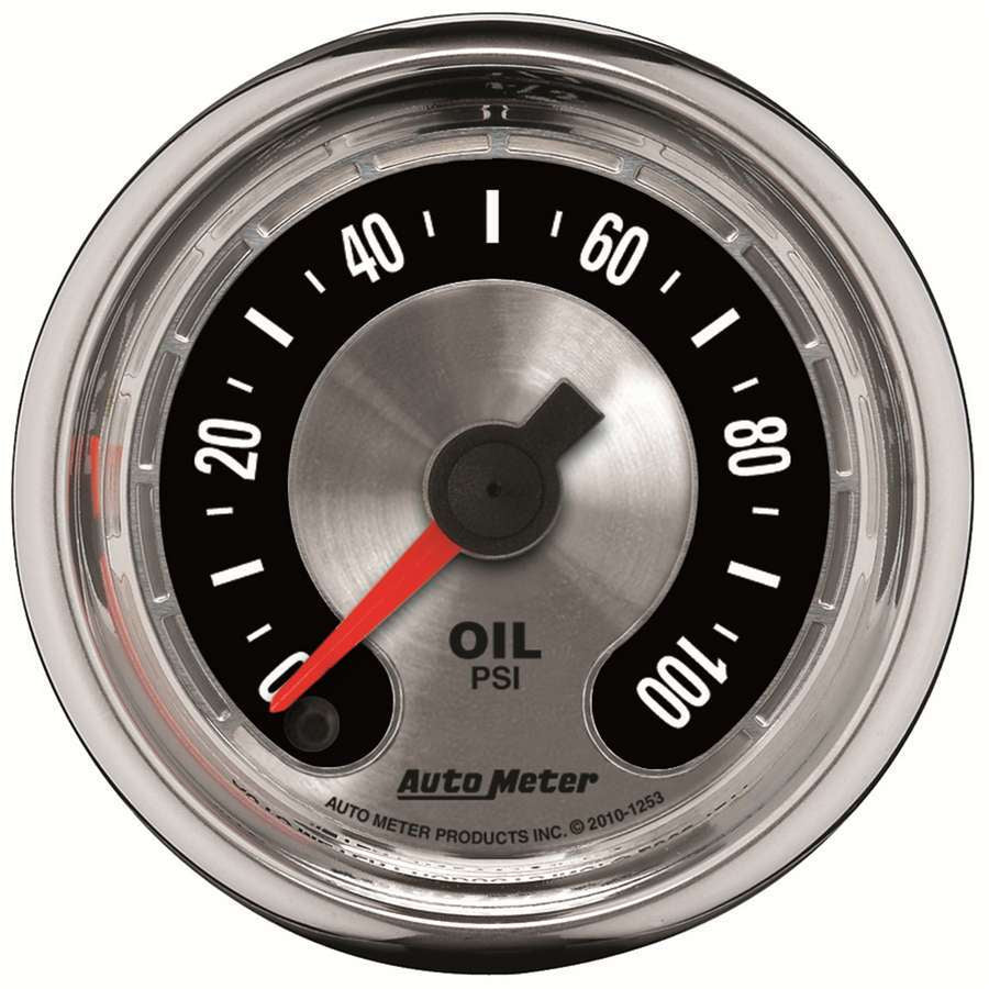 2-1/16 A/M Oil Pressure Gauge 0-100psi - AutoMeter 1219