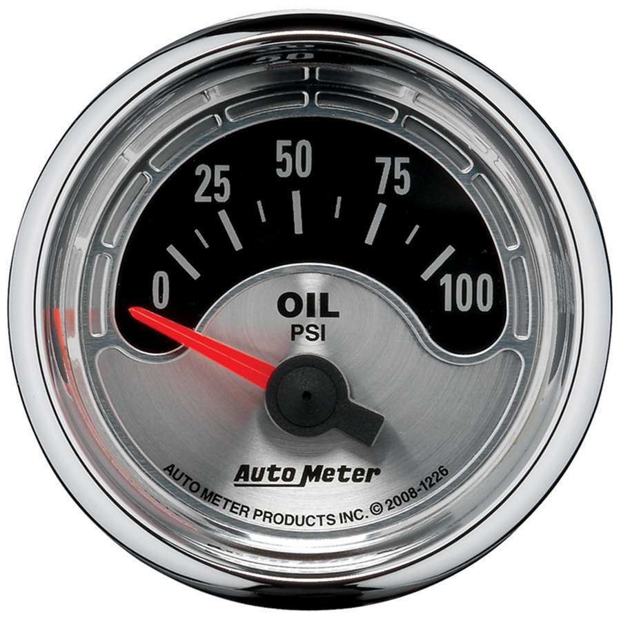 2-1/16 A/M Oil Pressure Gauge 0-100psi - AutoMeter 1226