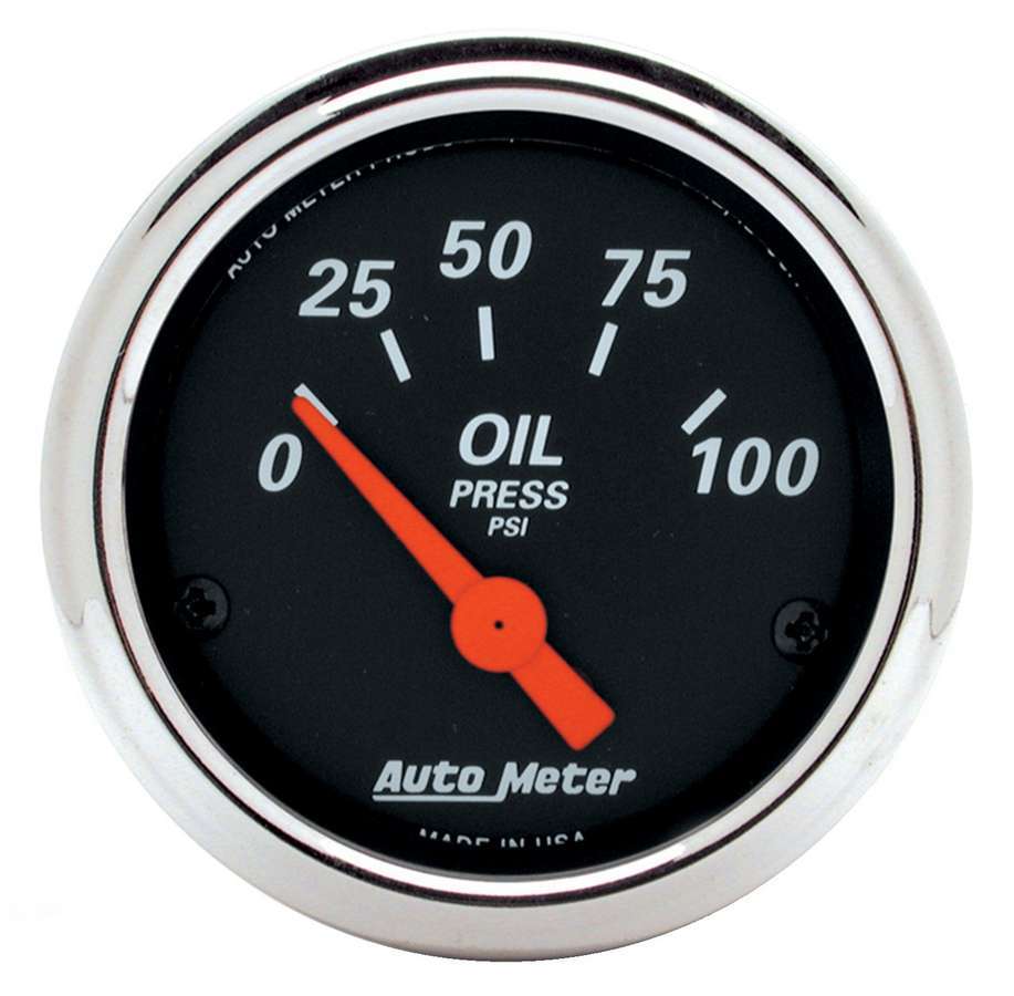 2-1/16 D/B Oil Pressure Gauge - 0-100psi - AutoMeter 1426