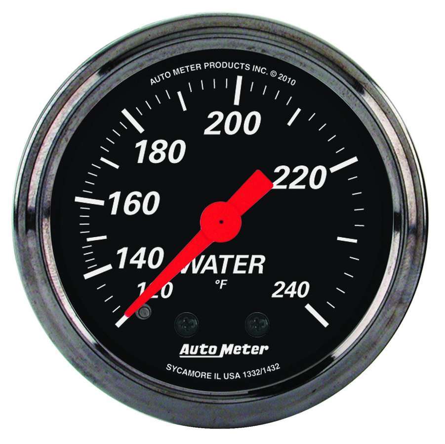 2-1/16 D/B Water Temp Gauge 120-240 Degrees - AutoMeter 1432