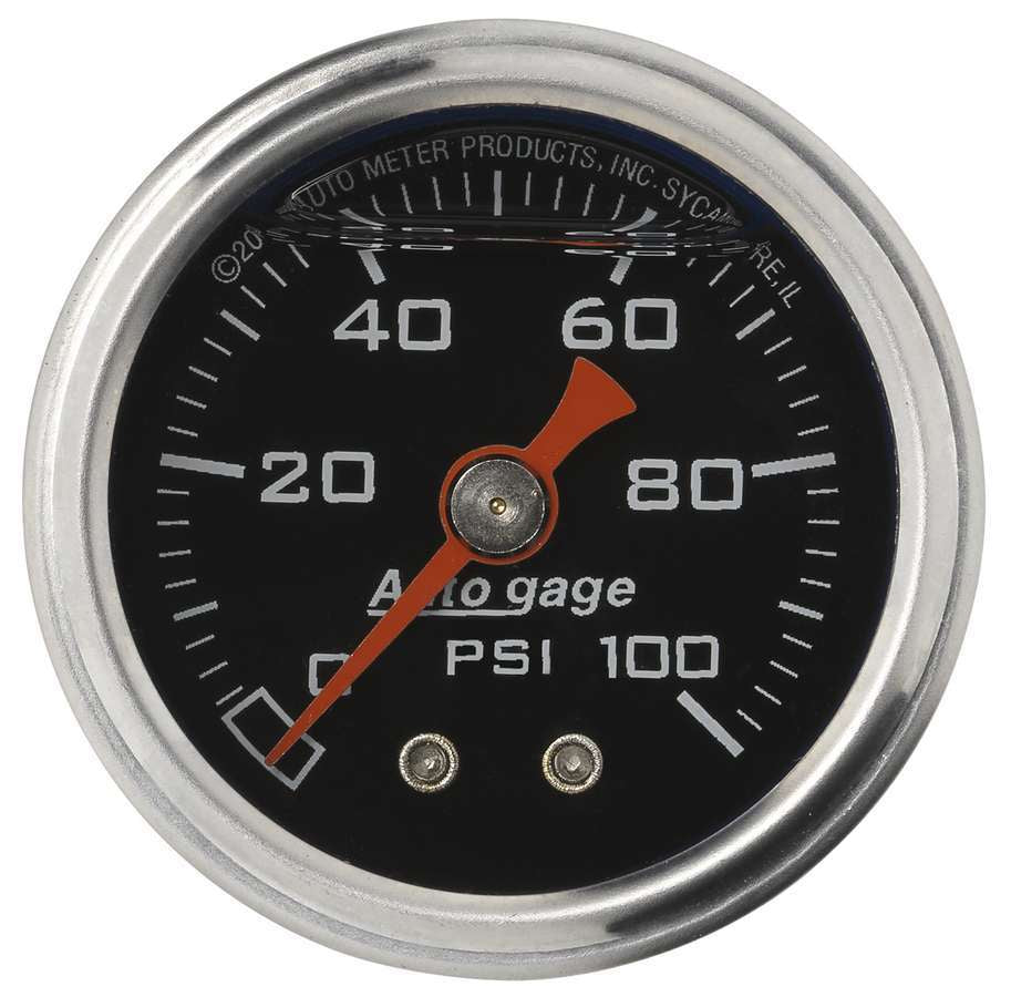 1-1/2in Pressure Gauge - 0-100psi - Black Face - AutoMeter 2174