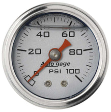 Load image into Gallery viewer, 1-1/2in Pressure Gauge - 0-100psi - Silver Face - AutoMeter 2180