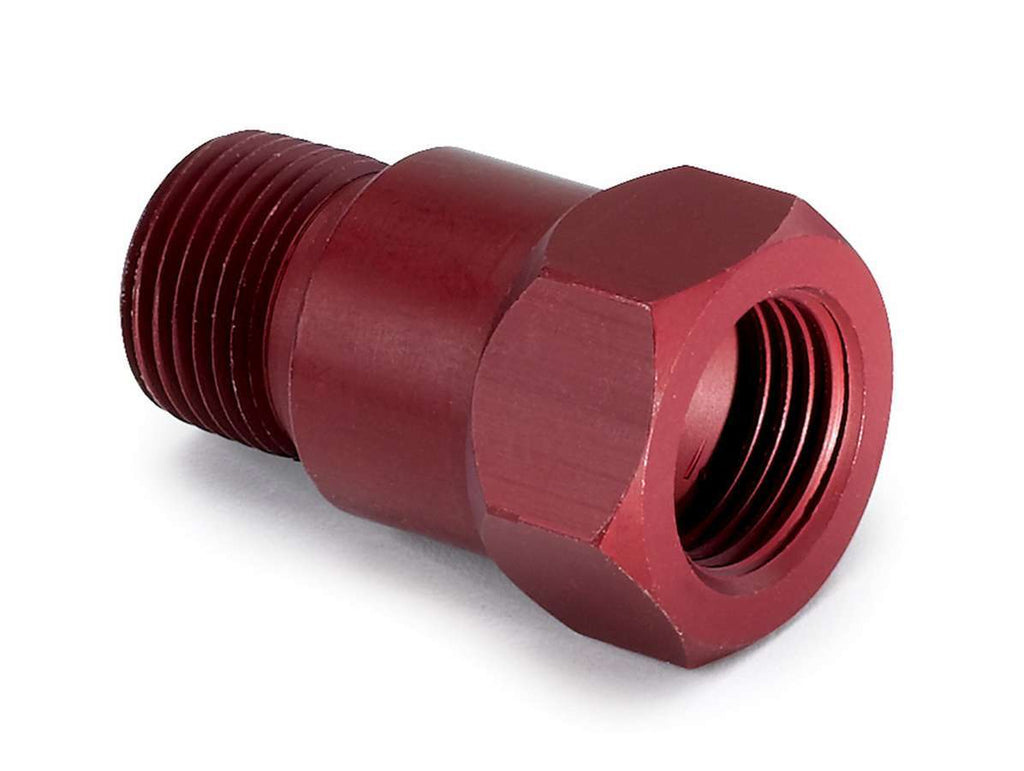 3/8in Npt Aluminum Temp. Adapter Fitting - Red - AutoMeter 2272