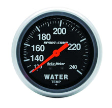 Load image into Gallery viewer, 120-240 Water Temp Gauge - AutoMeter 3433