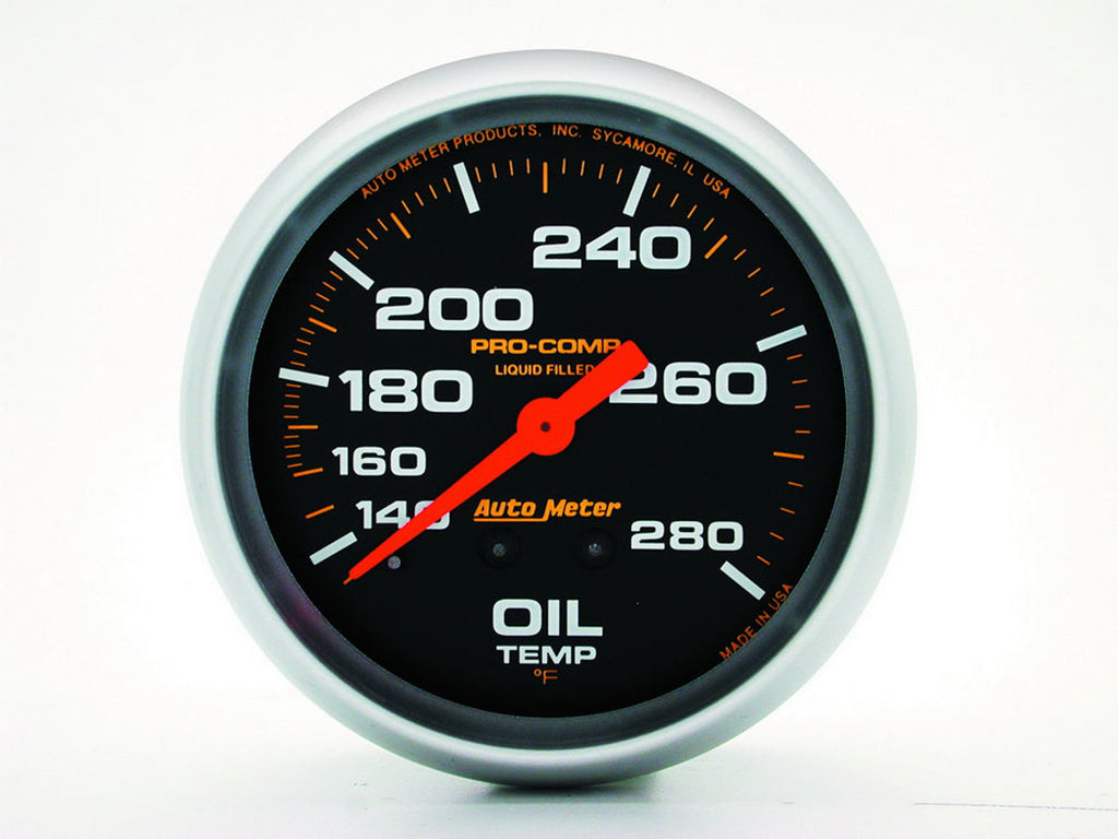 140-280 Oil Temp Gauge with 12ft Capillary Tube - AutoMeter 5443