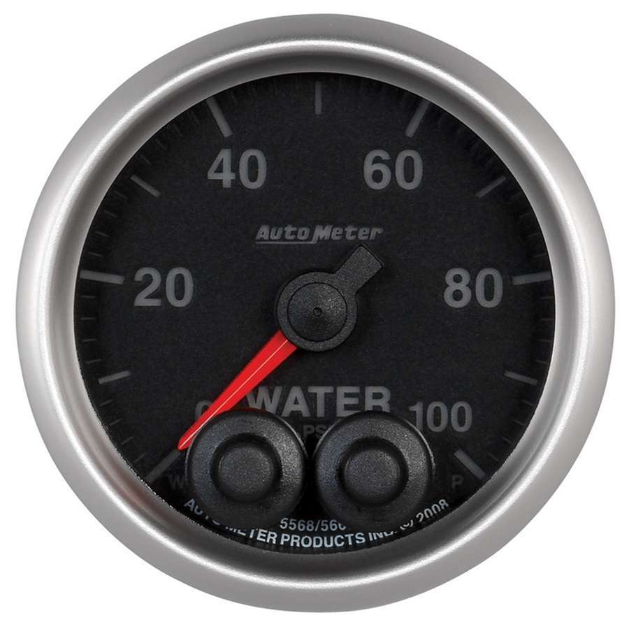 2-1/16 E/S Water Press. Gauge - 0-100psi - AutoMeter 5668