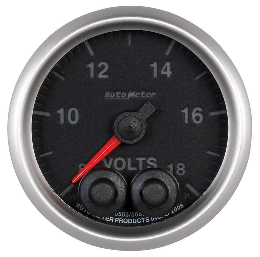 2-1/16 E/S Voltmeter Gauge - 8-18 Volts - AutoMeter 5683