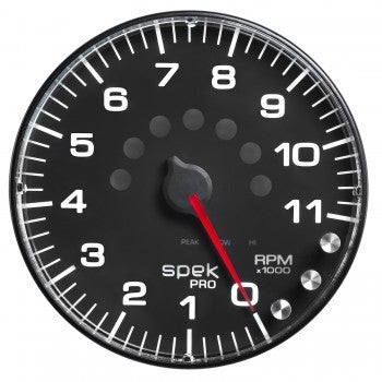 Spek-Pro 5in Tach w/ Shift Light & Peak Mem. - AutoMeter P239328