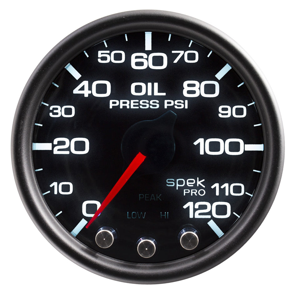 Spek-Pro Oil Pressure Gauge 0-120psi 2-1/16 - AutoMeter P32552