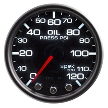 Load image into Gallery viewer, Spek-Pro Oil Pressure Gauge 0-120psi 2-1/16 - AutoMeter P32552