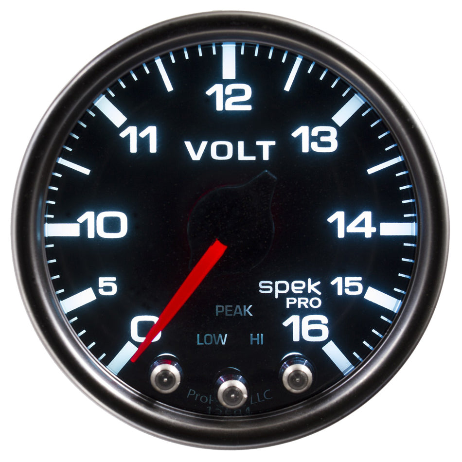 Spek-Pro Voltmeter Gauge 0-16 Volt 2-1/16 - AutoMeter P34452