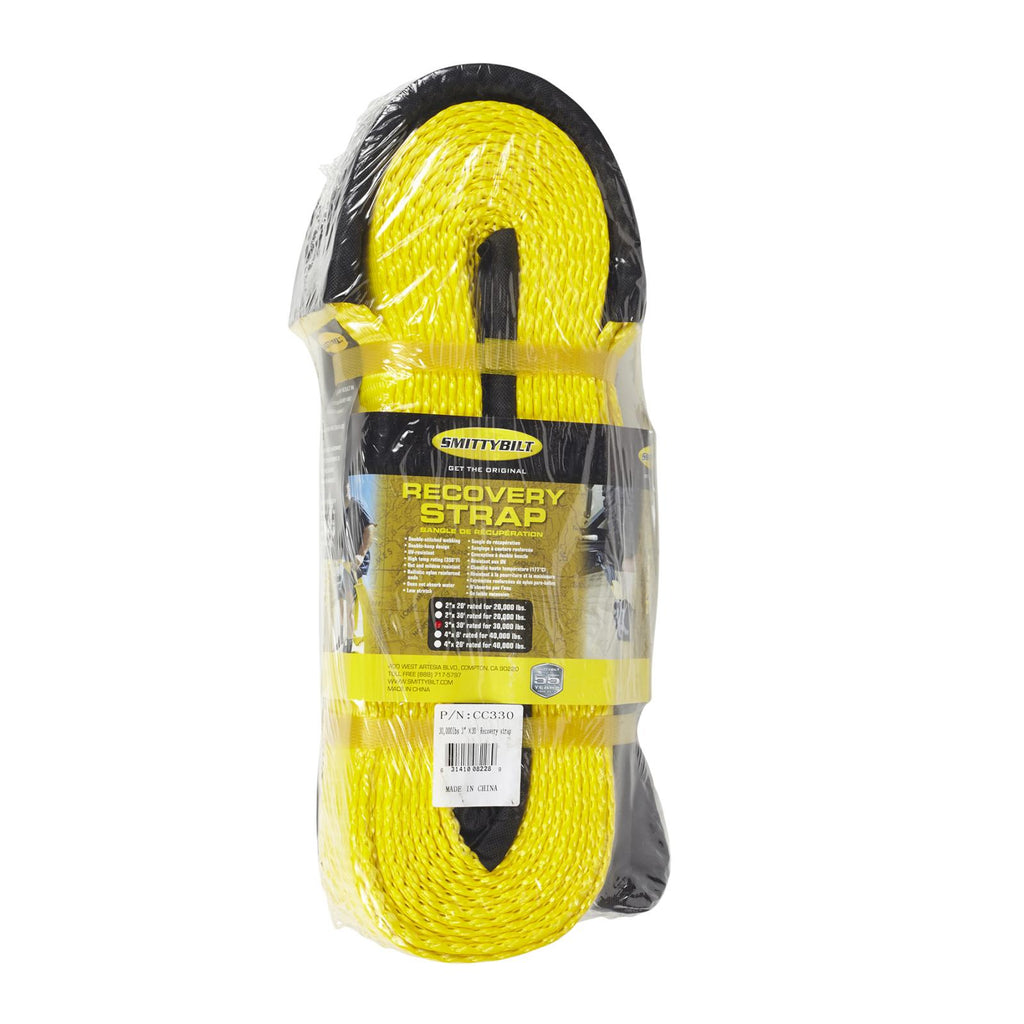 Tow Strap 3 Inch X 30 Foot 30,000 Lb Rating Smittybilt