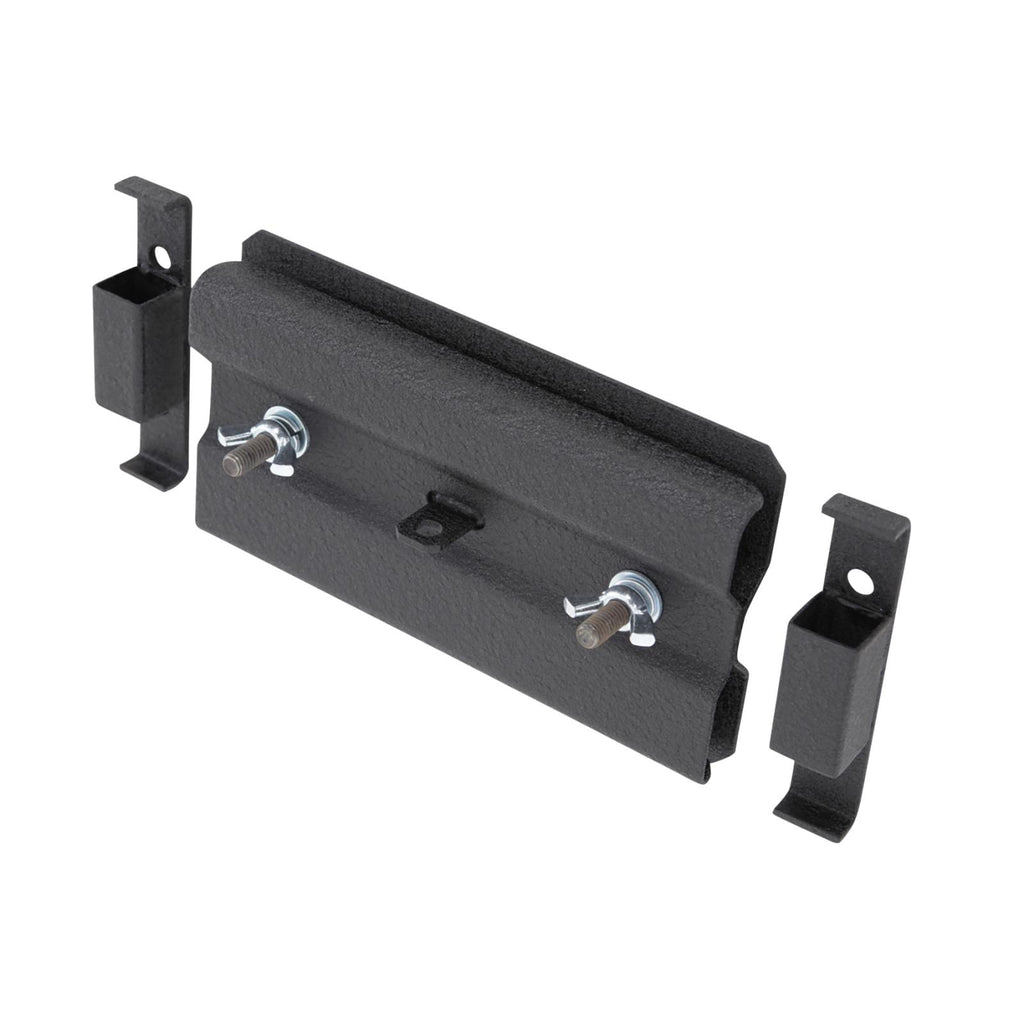 Axe And Shovel Mount w/Adapter Brackets For Roof Racks Accepts Padlock Black Smittybilt