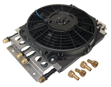 Load image into Gallery viewer, Dual Circuit Oil Cooler w/Fan 8an 4 &amp; 4 Pass - Derale 15220