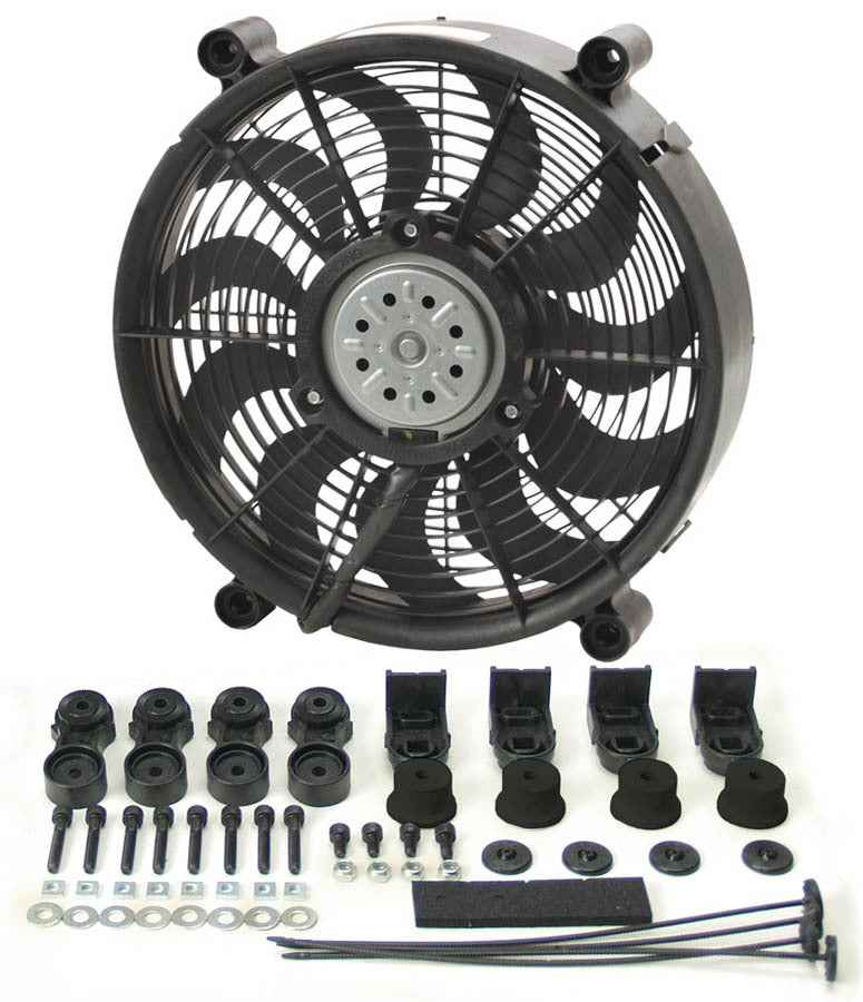 12in High Output RAD Fan Single - Derale 16212