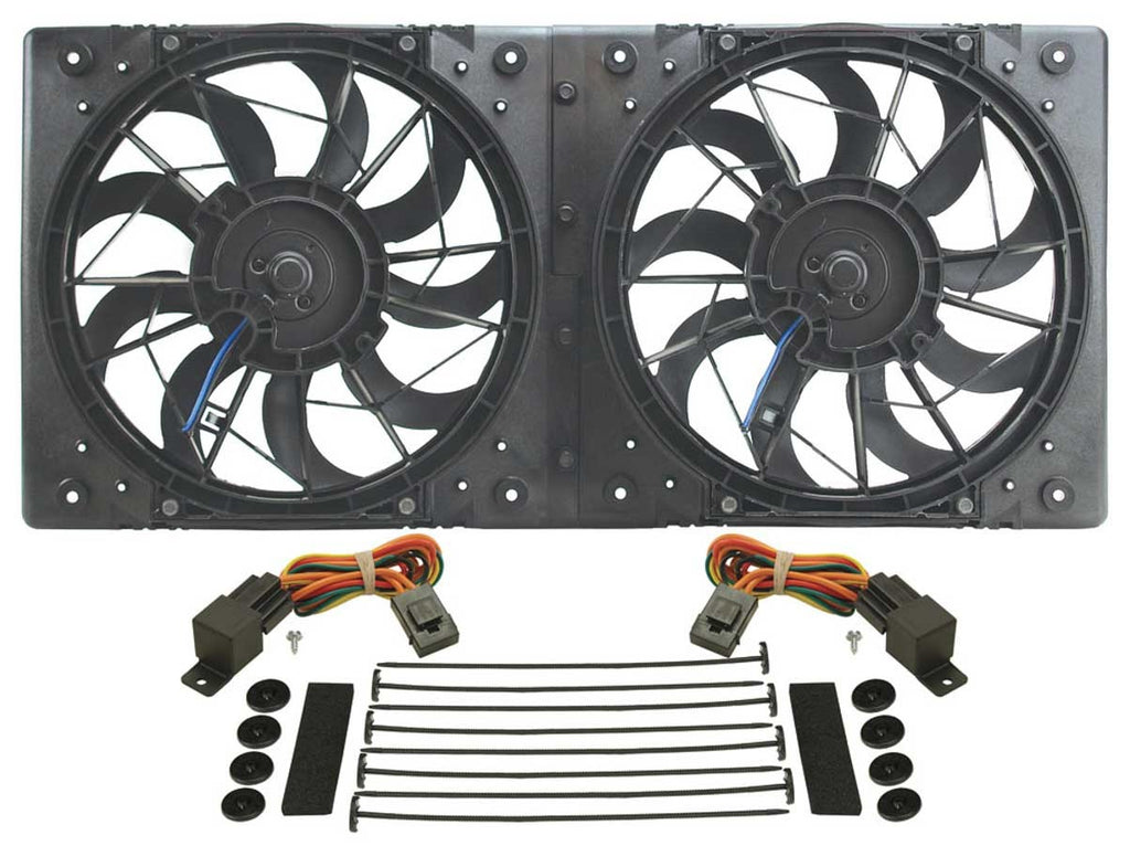 10in Dual High Output RAD Fans Puller - Derale 16812