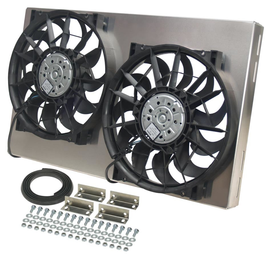 Dual RAD Fan w/Alum Shroud Assembly - Derale 16825