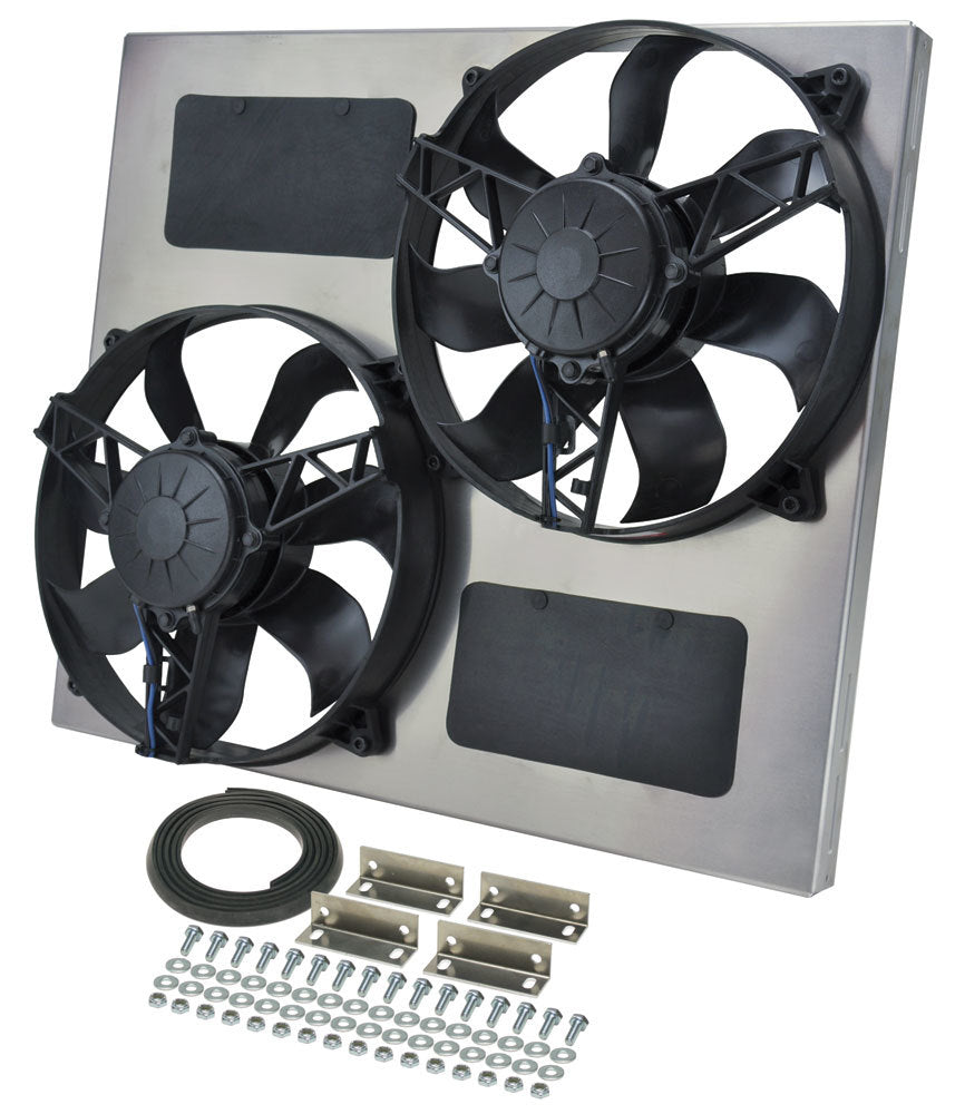 Dual RAD Fan w/Alum Shroud Assembly - Derale 16830