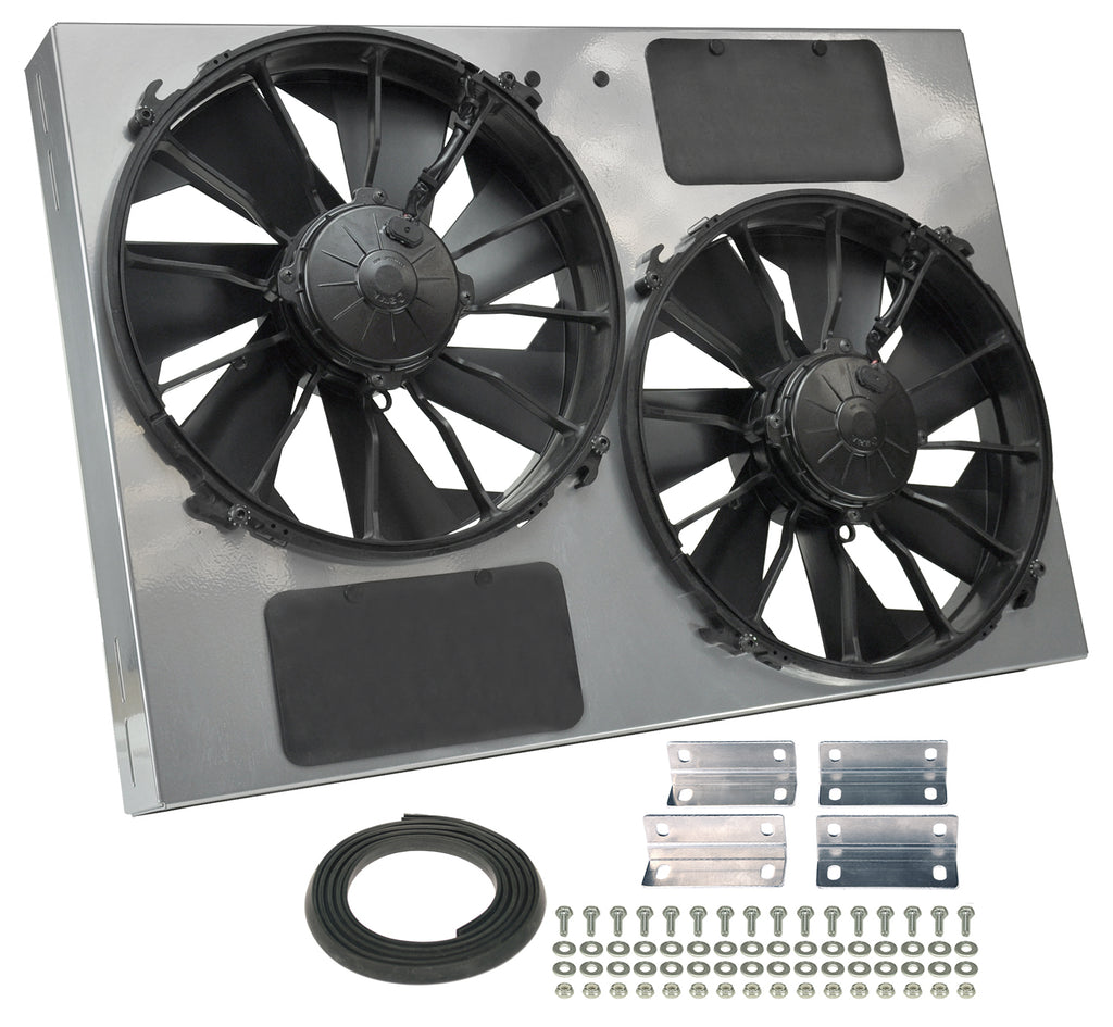 13in Dual High Output RAD Fans Puller - Derale 16927