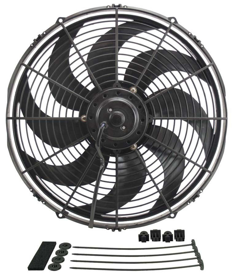 16in Dyno-Cool Curved Bl ade Electric Fan - Derale 18916