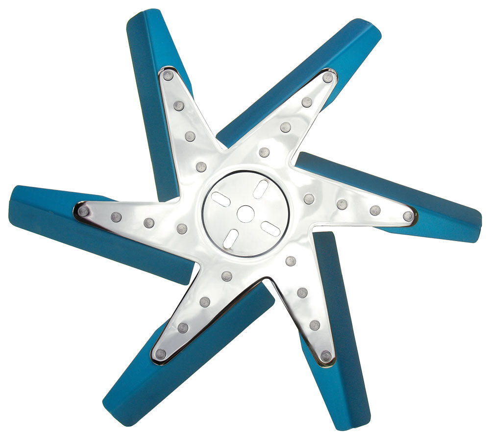 17in Blue Anodized Fan - Derale 19517