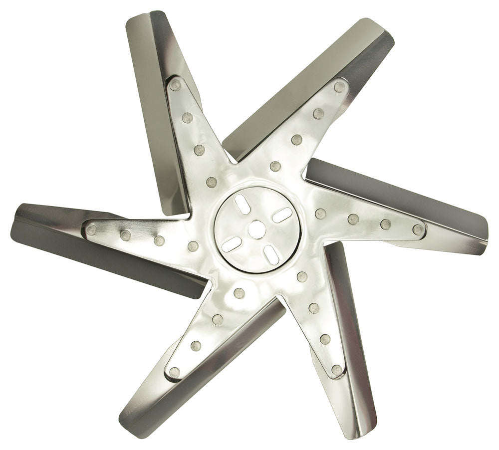 17in Stainless Steel Flex Fan (Chrm Hub) - Derale 19717