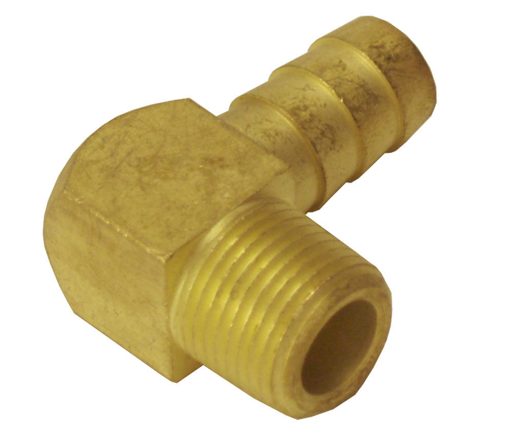 1/2in NPT M x 1/2in Bar b 90 Degree Hose Fitting - Derale 98244