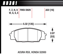 Load image into Gallery viewer, Street Brake Pads Front RSX / S2000 HP Plus - Hawk Performance HB361N.622