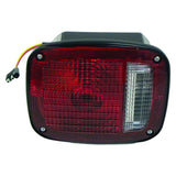 Left Tail Lamp w/ Black Body; w/ License Lamp Window for 1976-80 Jeep CJ-5, CJ-7 - Crown Automotive Jeep Replacement J5457197