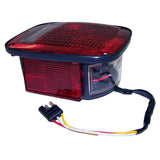 Left Tail Lamp w/ Side Marker Light for 1981-86 Jeep CJs; Black Body - Crown Automotive Jeep Replacement J5758255