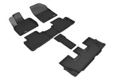 KAGU Floor Mat; Black; 5 pc.; 2 pc. Front Row; 1 pc. 2nd Row; 2 pc. 3rd Row; - 3D MAXpider L1HY10101509