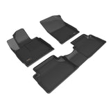 KAGU Floor Mat; Black; 3 pc.; 2 pc. Front Row; 1 pc. 2nd Row; - 3D MAXpider L1HY13801509