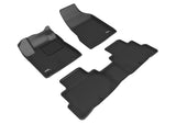 KAGU Floor Mat; Black; 3 pc.; 2 pc. Front Row; 1 pc. 2nd Row; - 3D MAXpider L1NS12701509