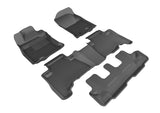 KAGU Floor Mat; Black; 4 pc.; 2 pc. Front Row; 1 pc. 2nd Row; 1 pc. 3rd Row; - 3D MAXpider L1TY12801509