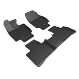 KAGU Floor Mat; Black; 3 pc.; 2 pc. Front Row; 1 pc. 2nd Row; - 3D MAXpider L1LX08001509