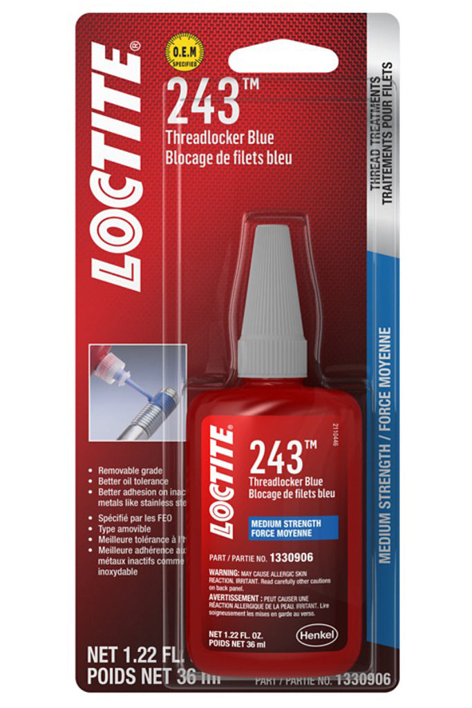 Threadlocker 243 Blue 36ml/1.22oz - Loctite 1330906