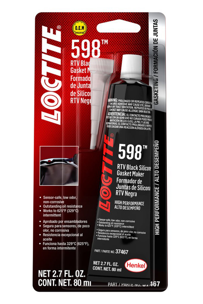 RTV 598 Black Silicone 80ml/2.7oz - Loctite 491985