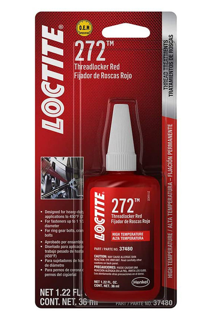 Threadlocker 272 Red Hi Temp 36ml/1.22oz - Loctite 492143