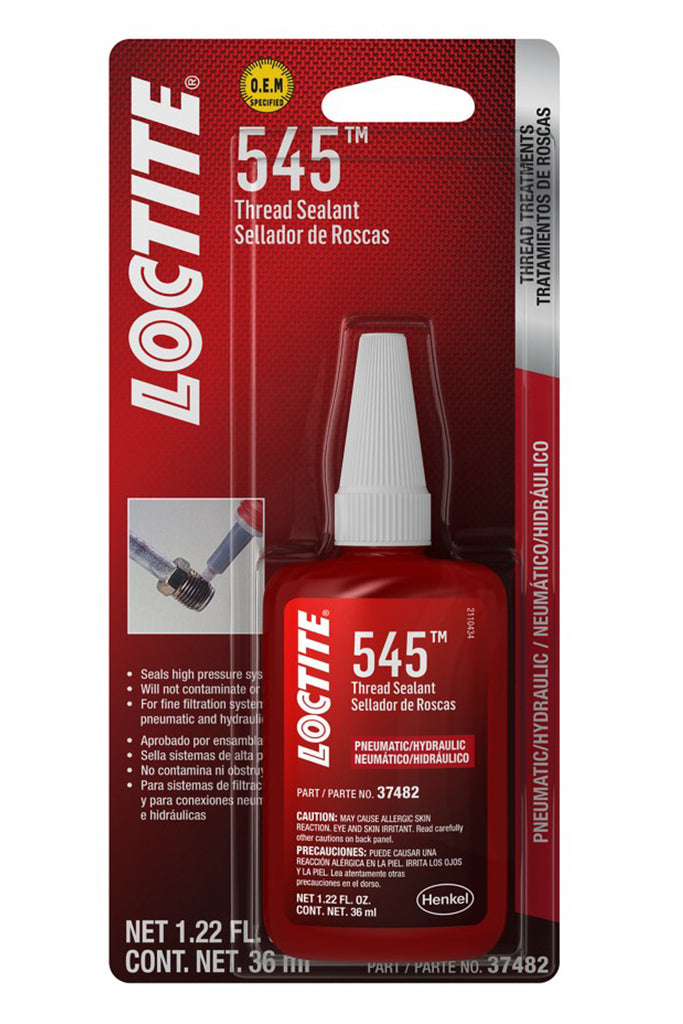 Thread Sealant 545 36ml/ 1.22oz Pneumatic/Hydrlic - Loctite 492145