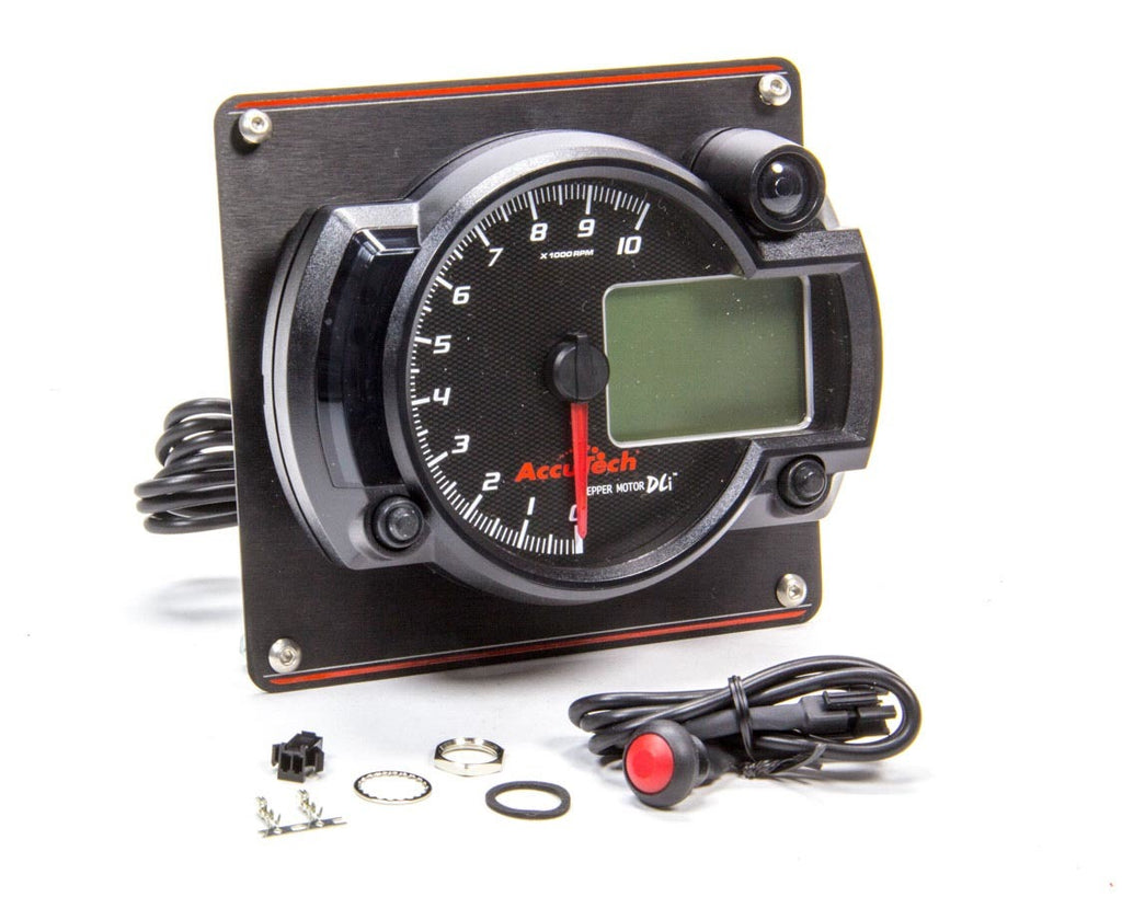 Tach 4in Data Logging Blk w/Blk Alum Panel - Longacre 52-44479