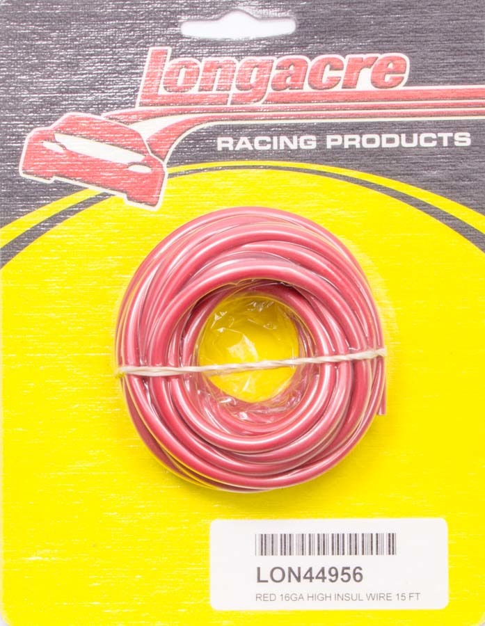 Wire 16 Gauge 15ft Red - Longacre 52-44956