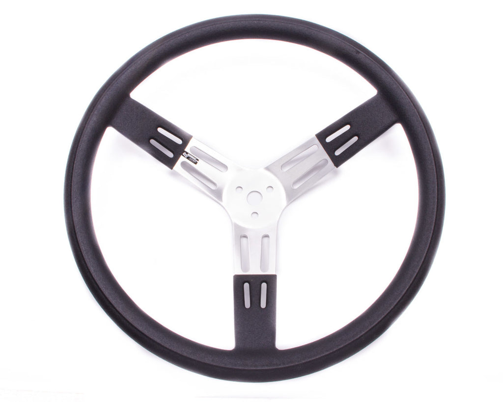 17in. Steering Wheel Black Alum. Smooth Grip - Longacre 52-56811