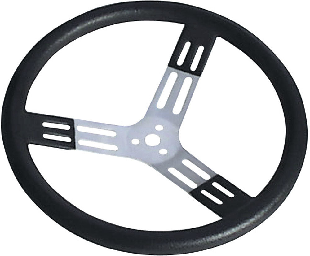 15in. Steering Wheel Black With Bumps Nat. Fi - Longacre 52-56820