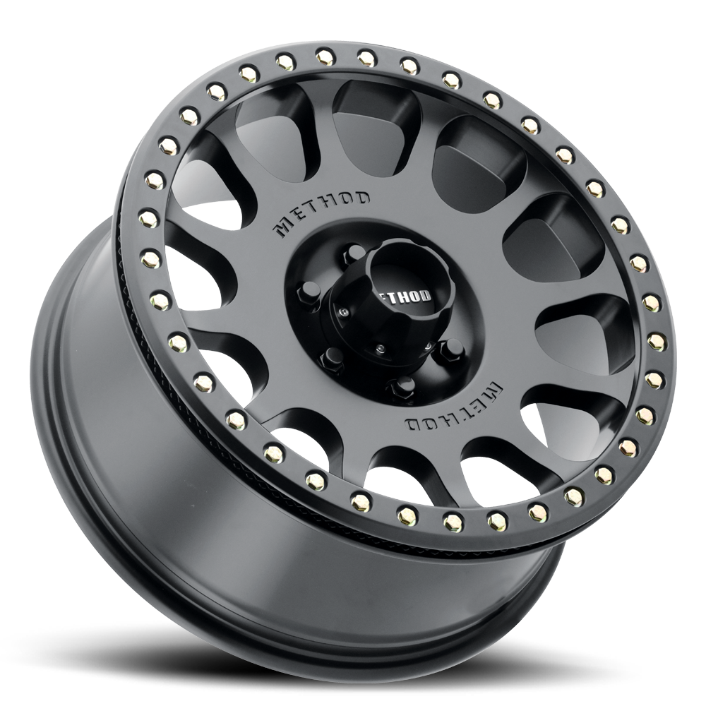 Aluminum Wheels 17x8.5 Beadlock MR105 Bolt Pattern 6 On 139.7 Offset 0 Lip Size 1.46 Matte Black MB Method