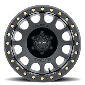 Aluminum Wheels 17x8.5 Beadlock MR105 Bolt Pattern 6 On 139.7 Offset 0 Lip Size 1.46 Matte Black MB Method