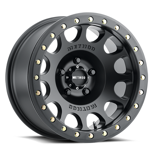 Aluminum Wheels 17x9 Beadlock MR105 Bolt Pattern 5 On 127 Offset -38 Lip Size 1.77 Matte Black MB Method